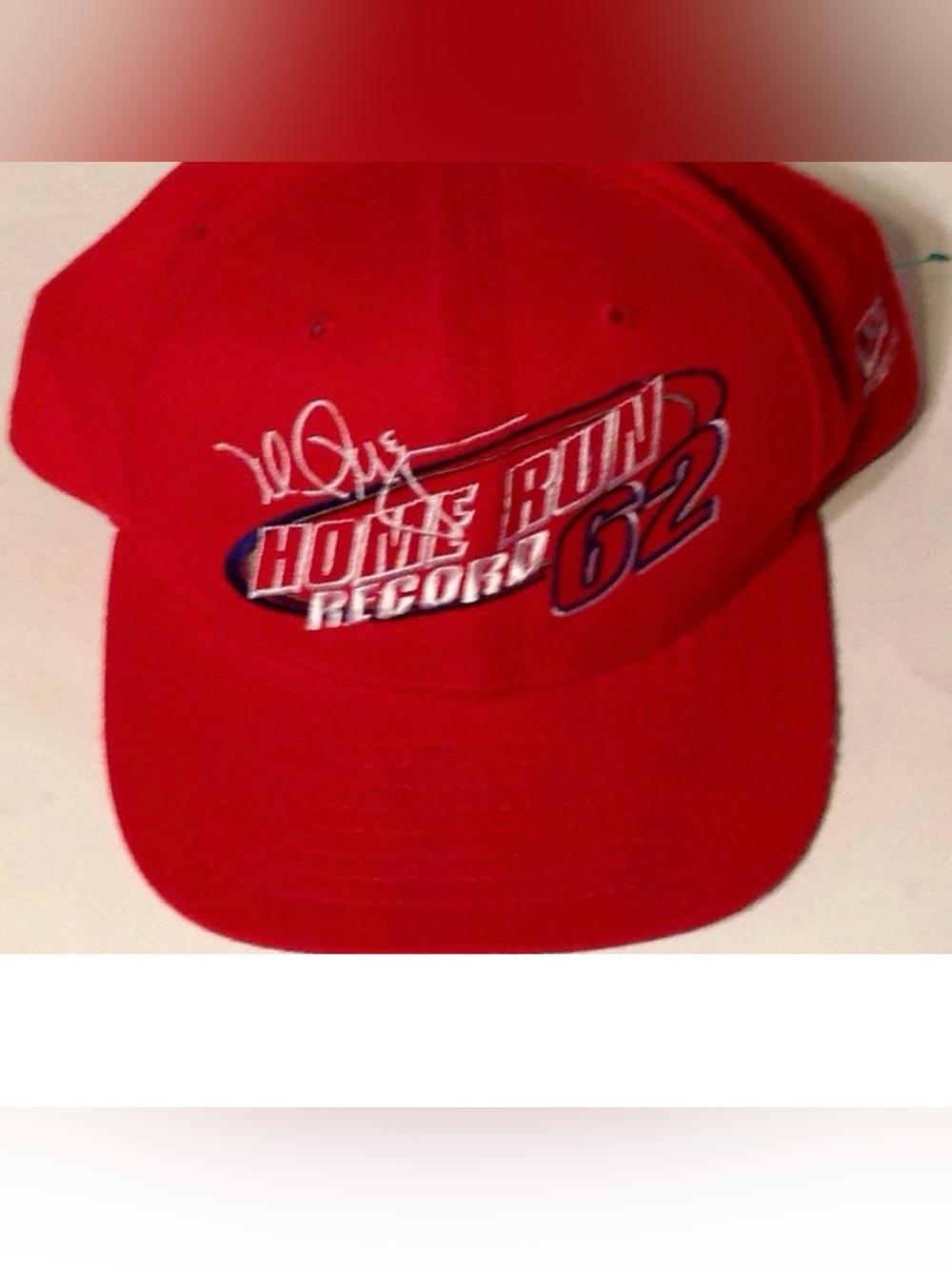 Mark Mcguire New Era Snapback Hat Home Run Record 62 St Louis Red Ball Cap